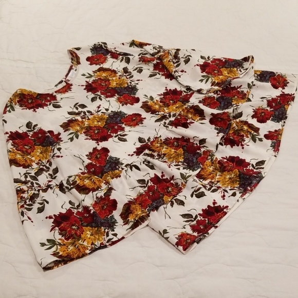 time and true Tops - Time and True Fall Flower Dressy Flowy Blouse XL